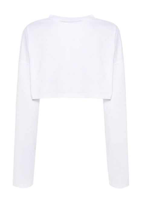 top crop scrunched donna bianco in cotone Y/PROJECT | 204TS013OPTIC WHITE